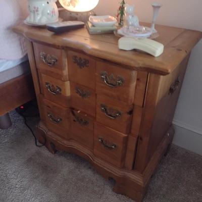 Pine Wood Bedside Dresser Choice A