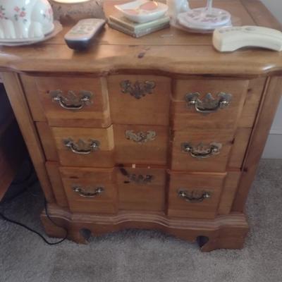 Pine Wood Bedside Dresser Choice A
