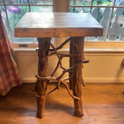 Tall Live Edge Side Table (LR-MG)