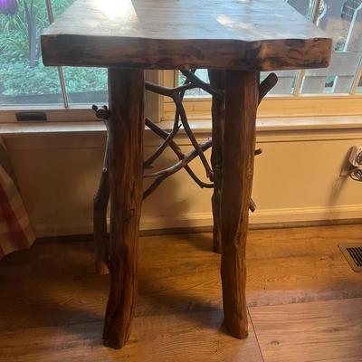 Tall Live Edge Side Table (LR-MG)