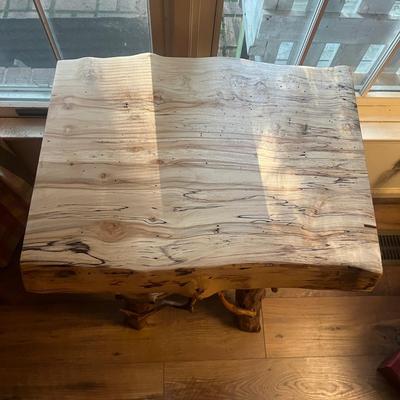Tall Live Edge Side Table (LR-MG)