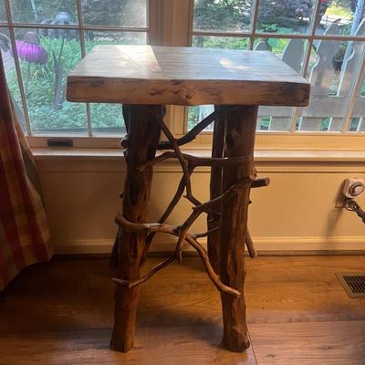 Tall Live Edge Side Table (LR-MG)