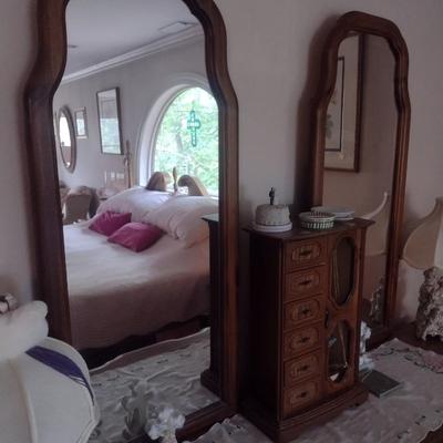 Pine Wood Stretch Dresser with Double Mirror (No Contents)