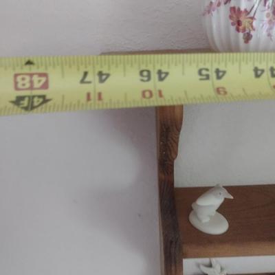 Solid Wood Curio Wall Shelf (No Contents)
