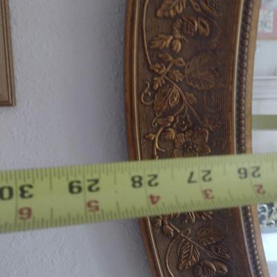Composite Frame Oval Wall Mirror