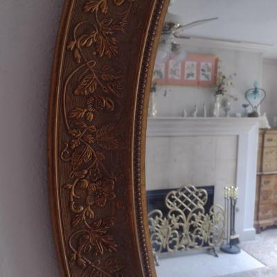 Composite Frame Oval Wall Mirror