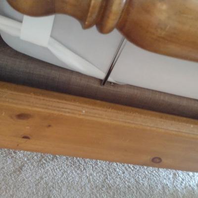 King Size Four Poster Pine Wood Bed Frame with Double Adjustable Beautyrest Bed System