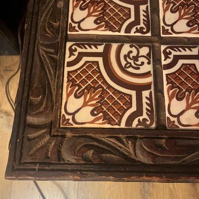 Tile Top Wooden End Table (LR-MG)