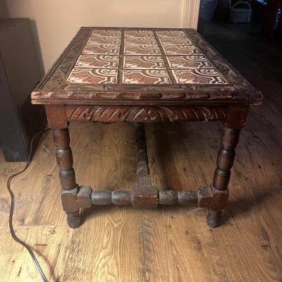 Tile Top Wooden End Table (LR-MG)