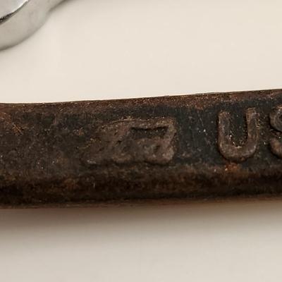Sale Photo Thumbnail #170: This auction lot is for a grouping of Vintage Tools Plus.  In this grouping you will find an early wrench with the name Ford forged in the handle, another has the brand 'Fiat" and another has "Toyota" marked on it.  Also included is a Snap-on ratchet with