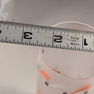 Vintage MCM Libbey Carousel Frosted Highball Glasses- Assorted Designs- Set of Six