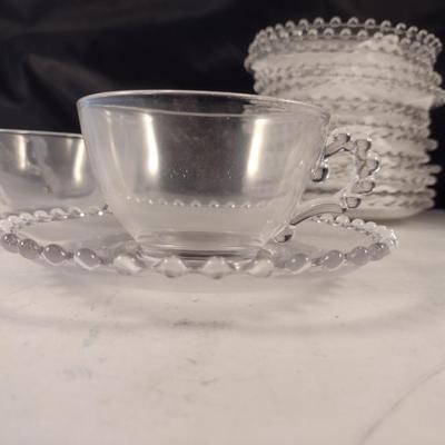 Vintage Imperial 'Candlewick' Cups and Saucers