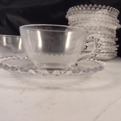 Vintage Imperial 'Candlewick' Cups and Saucers
