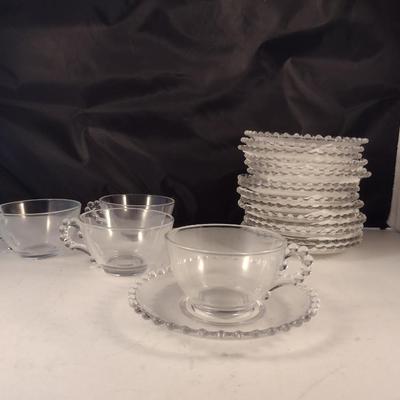 Vintage Imperial 'Candlewick' Cups and Saucers