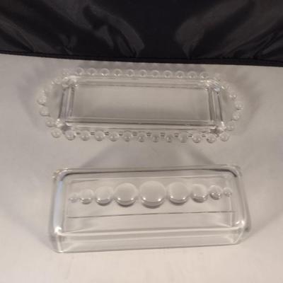 Vintage Imperial 'Candlewick' Covered Butter Dish