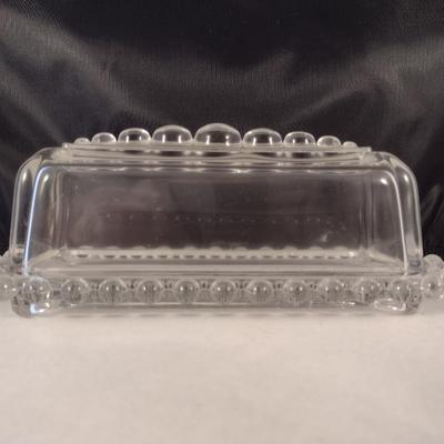 Vintage Imperial 'Candlewick' Covered Butter Dish
