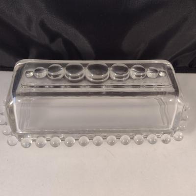 Vintage Imperial 'Candlewick' Covered Butter Dish