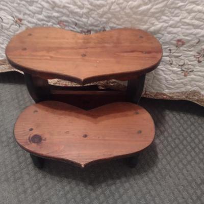 Solid Wood Heart Shaped Steps
