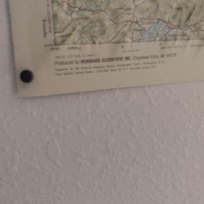 Knoxville, TN Blue Ridge Mountains Relief Map 1972