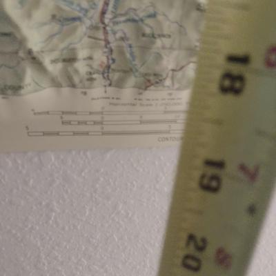 Knoxville, TN Blue Ridge Mountains Relief Map 1972