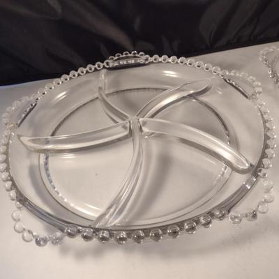 Pair of Vintage Imperial 'Candlewick' Sectioned Dishes
