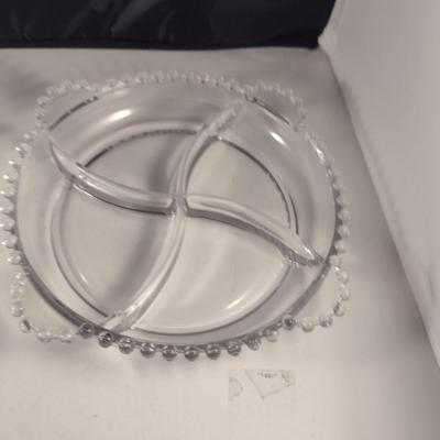 Pair of Vintage Imperial 'Candlewick' Sectioned Dishes