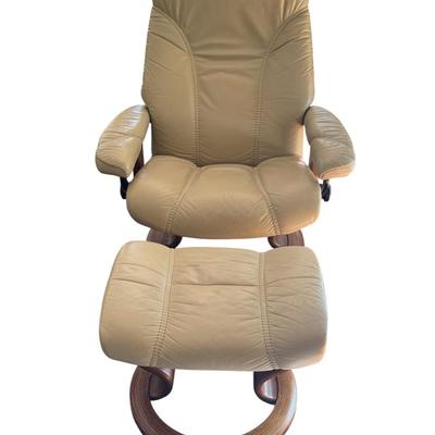 Ekornes Stressless Recliner and Ottoman