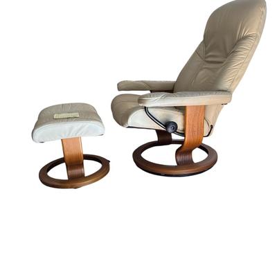Ekornes Stressless Recliner and Ottoman