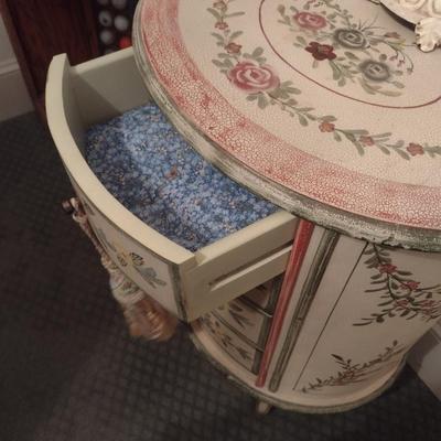 French Country Painted Four Drawer Cabinet