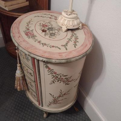 French Country Painted Four Drawer Cabinet