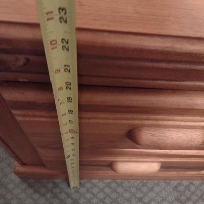 Wood Two Drawer Bedside Dresser