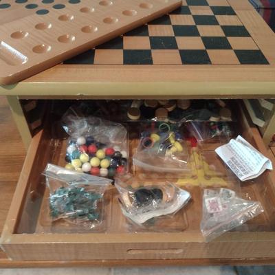 Wood Multi-Board Checkers/Chess Game Set