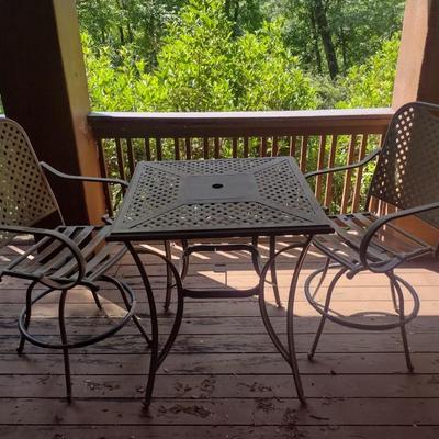 Three Piece Metal Bistro/Pub Patio Set