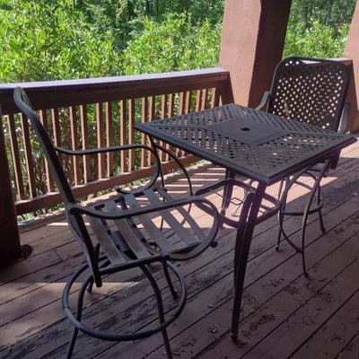 Three Piece Metal Bistro/Pub Patio Set