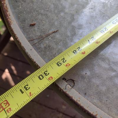 Glass Top Metal Base Patio Table