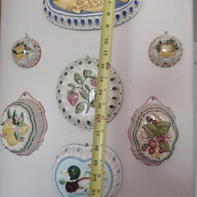 Large Collection of Italian Made Hand-Painted Ceramic Jello Molds