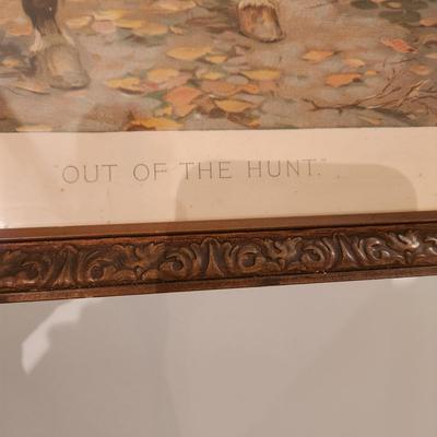 3 Framed Horse Equestrian Hunting Prints Out of the Hunt, Who Hoop They Have Him They're Around Him A.C. Havell , The Hunter Wesley...
