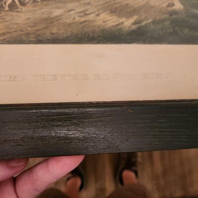 3 Framed Horse Equestrian Hunting Prints Out of the Hunt, Who Hoop They Have Him They're Around Him A.C. Havell , The Hunter Wesley...