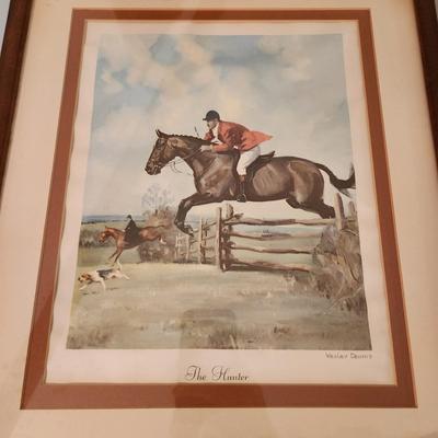3 Framed Horse Equestrian Hunting Prints Out of the Hunt, Who Hoop They Have Him They're Around Him A.C. Havell , The Hunter Wesley...