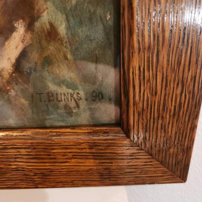 2 Oak Wood Framed Fox Hunt Hunting Scene Check out the Frames