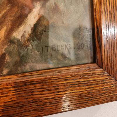 2 Oak Wood Framed Fox Hunt Hunting Scene Check out the Frames