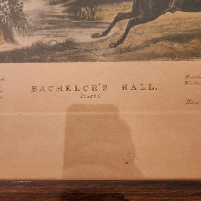 Fox Hunt Hunting Scene Bachelor's Hall 23x18