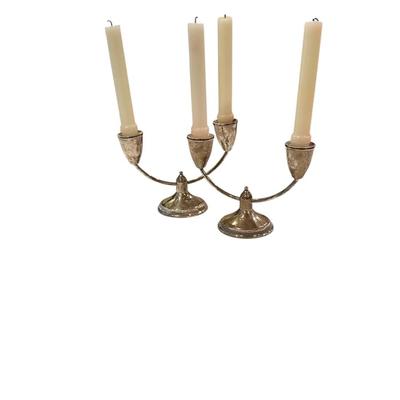 Sterling Silver Double Candelabra Set