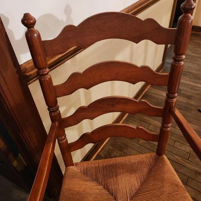 Nice Ladder Back Rush Seat Chair, Solid