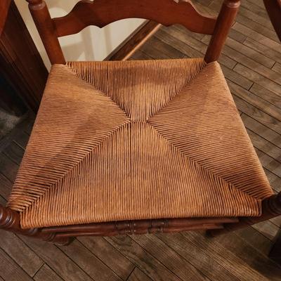 Nice Ladder Back Rush Seat Chair, Solid
