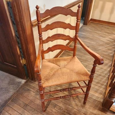 Nice Ladder Back Rush Seat Chair, Solid