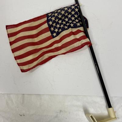 US Flag with Car Window Mounting Bracket