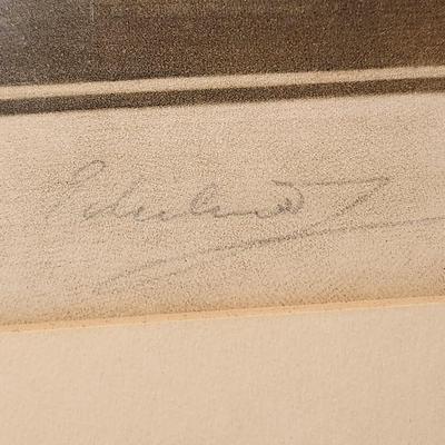 Antique Framed Copyright 1913 by C. Klackner Print 18x22