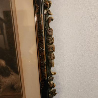 Antique Framed Copyright 1913 by C. Klackner Print 18x22