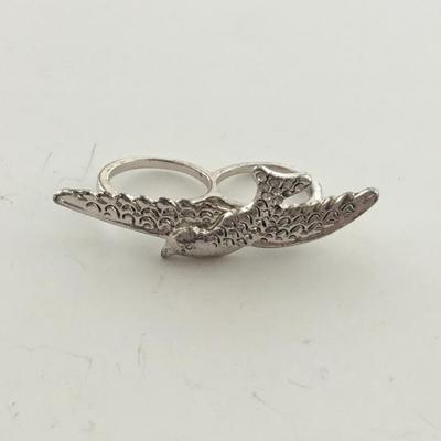 Bird double finger ring